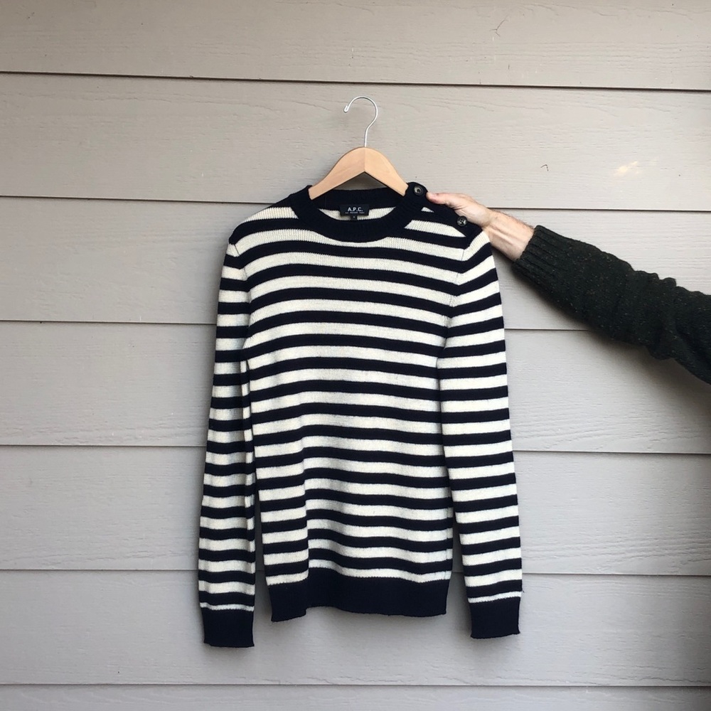 APC striped wool sweater